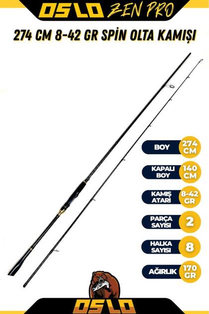 Oslo Zen Pro 274cm 8-42gr Spin Olta Kamışı - Fiyatı, Yorumları