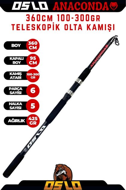 Anaconda 360cm 100-300gr Teleskopik Olta Kamışı
