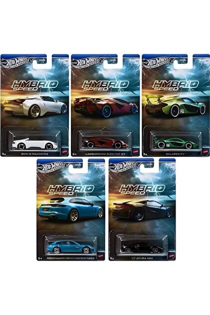 HOT WHEELS uzun kart hybrid speed set 5 adet araç koleksiyon model