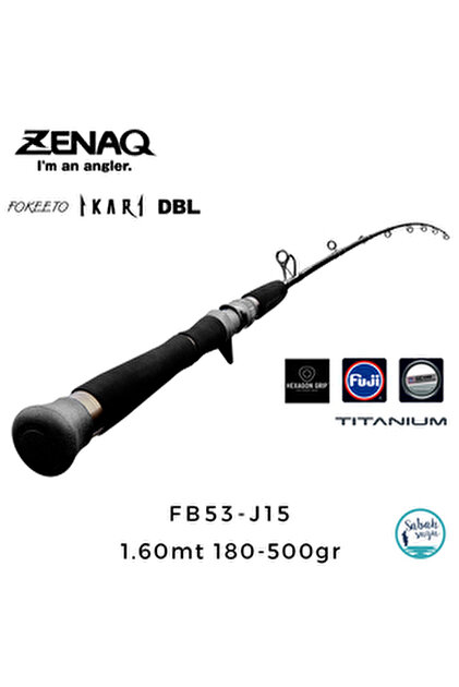 zenaq Fokeeto Whippy Fb63-2 Jig Kamışı 190 Cm. Max. 130 G