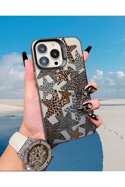 iPhone 16 Pro Compatible Printed Pattern Dirt-Repellent Luxury Phone Case Mk01A