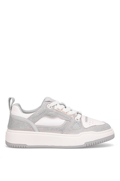 25K359-4 Women's Genuine Leather Classic Sneaker Silver