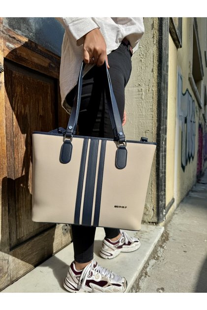 Women's New Season Large Size 3 Compartment Luxury Hand and Shoulder Bag Shoulder Bag