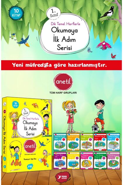 Okumaya İlk Adım Serisi 1.Sınıf 10 Kitap (ANETİL) 2025 - 2026 YENİ MÜFREDAT BDRKİTAP