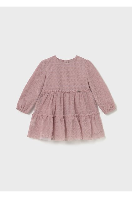 Fluffy Tulle Detailed Baby Girl Dress | 1-4 Years Old Evening Dress