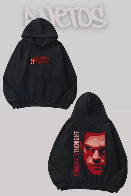 Dexter 5 Design Black Front and Back Printed Sweatshirt