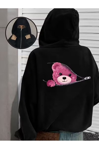 Snow Masked Ninja Unisex Sweatshirt Cardigan 2Strands Thick Fleece