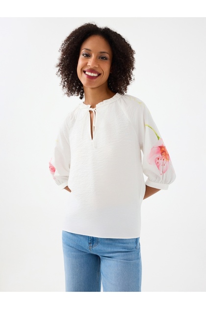 Long Crop Women's Blouse U.Sleeve