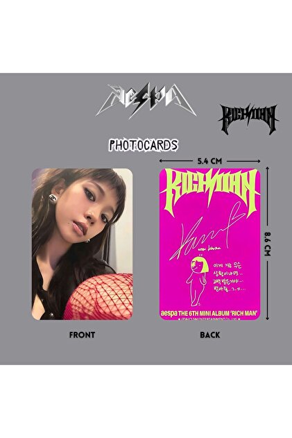 Kpop Dünyasi AESPA Karina '' Rich Man '' Photocards Set - Fiyatı