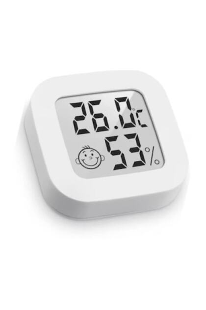 Termometru și higrometru digital de cameră, Stone®, baterie inclusă, alb