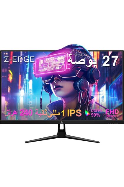 Z-Edge 27-inch Gaming Monitor 1920x1080 IPS 240Hz Gaming Monitor 1ms Frameless LED, UG27PJ AMD Frees