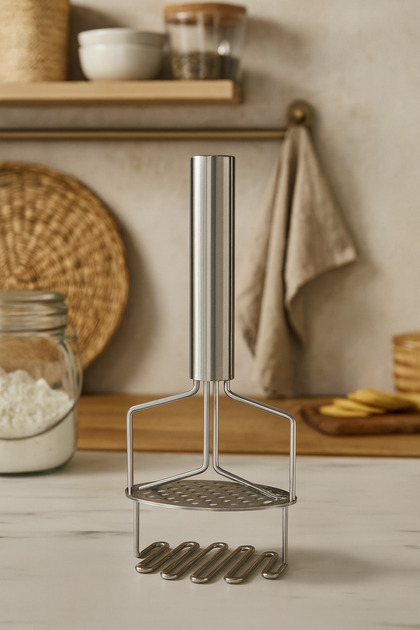 Stainless Steel Potato Masher Ergonomic Handle Durable Kitchen Tool