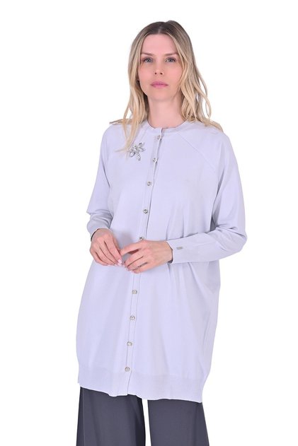 Yusufcuk Knitwear Cardigan Light Gray