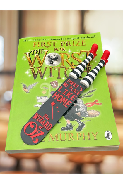 Wizard of Oz Kitap Ayracı – Oz Büyücüsü Temalı – Çizgili Bacak Tasarımı – 3D Baskı