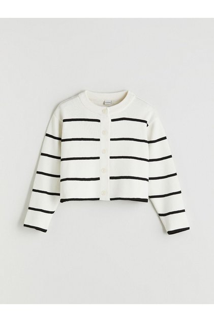 Lcw Kids Crew Neck Girl's Knitwear Cardigan (W5)