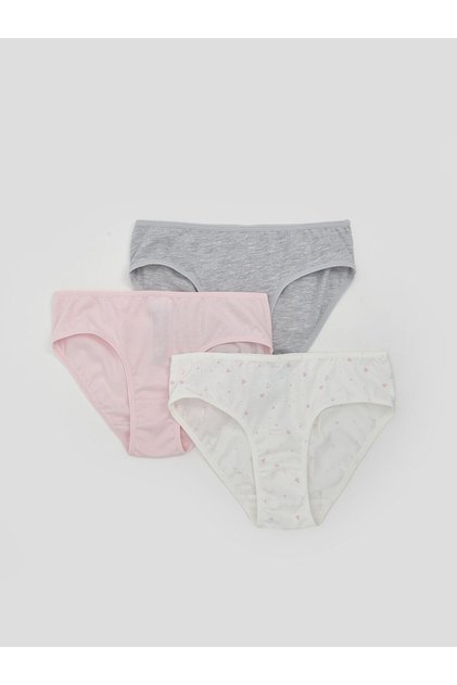 Özmarka New Season Printed Girls' Underwear 3-Piece Set