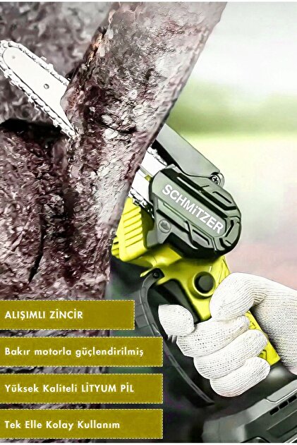 SCHMITZER Pro 21V Pro Metal Dişli Çift Akülü Çelik Şanzuman Şarjlı
