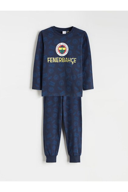 Lcw Kids Crew Neck Fenerbahce Printed Boys Pajama Set