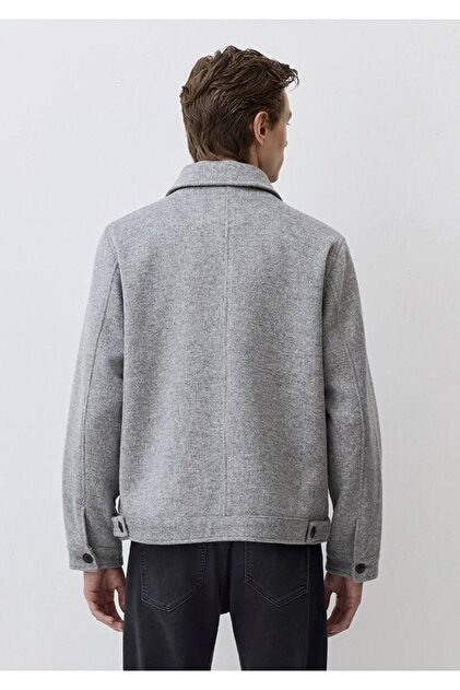 Mavi Men's Wool Blend Gray Jacket 0110600-80018- Trendyol