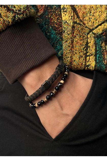 Men's Leather Bracelet Set Bl0016