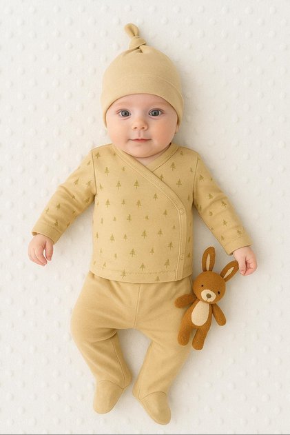 Newborn Baby Girl 0-3 Months 3-Piece Hospital Discharge Set