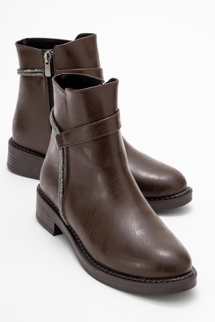 Women's Stone Boots Brown Leather