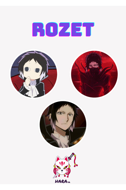 Bungou Stray Dogs Animesi Akutagawa Anime Rozet Seti 3’lü