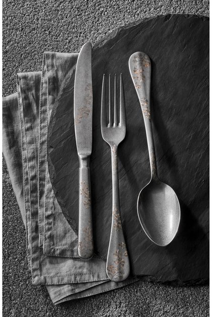 Baget Series - Retro - Leaf Pattern - 30 Piece Cutlery Set
