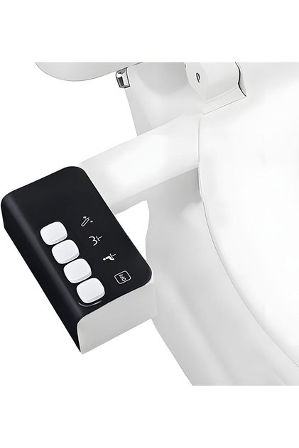 Bideu Electric Pentru Vas WC, Slim,Alb-Negru