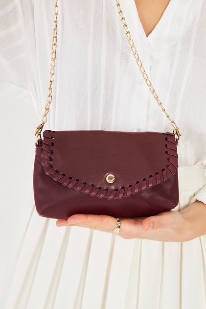 Allegra Chain Claret Red Casual Mini Women's Shoulder, Arm and Hand Bag