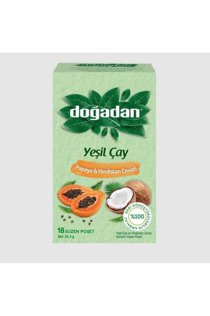Papaya and Coconut Green Tea Bags 18-Pack