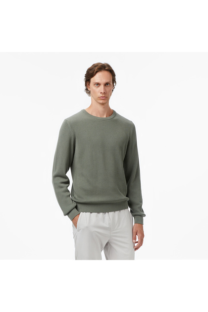 Erkek Yeşil Classic Fit Kazak