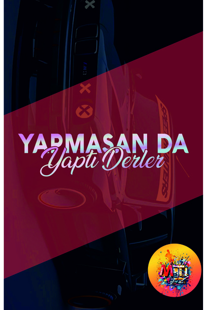 Yapmasan Da Yaptı Derler Yazısı 24x6 Cm Araba-Motor-Kask-Laptop Hologram Etiket Yazı