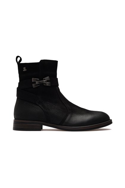 Women's Genuine Leather Casual Daily Boots 25K 2552703K Z Black Nubuck