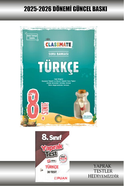 Okyanus Yayınları 8. Sınıf LGS Türkçe Classmate 2025-2026 güncel