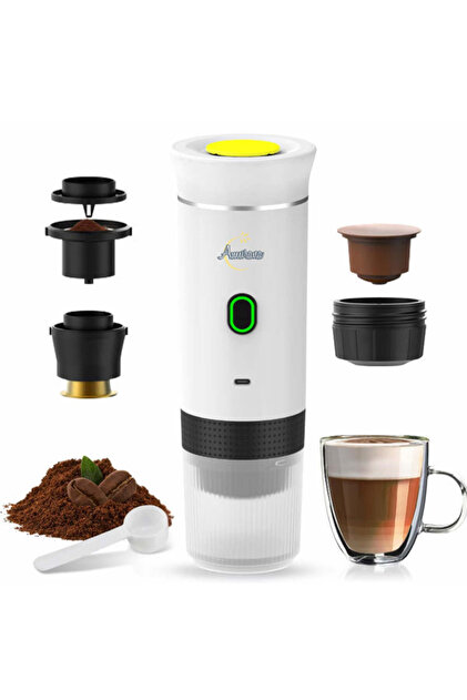 Espressor Portabil 3 in 1 Capsule si Cafea Macinata, USB Reincarcabil, 20BAR, 60ml
