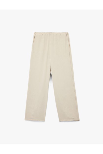Aerobin Fabric Straight Fit Straight Wide Leg Pants