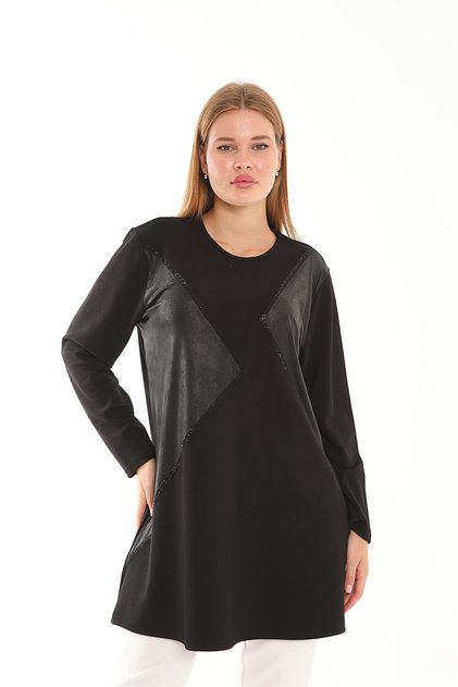 Soft Touch Parçalı Tunik Parça Desen