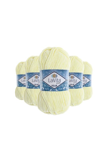 Velur Velvet Hand Knitting Yarn 100% Polyester 500Gr 5 Pcs (1041 Butterfi̇l)
