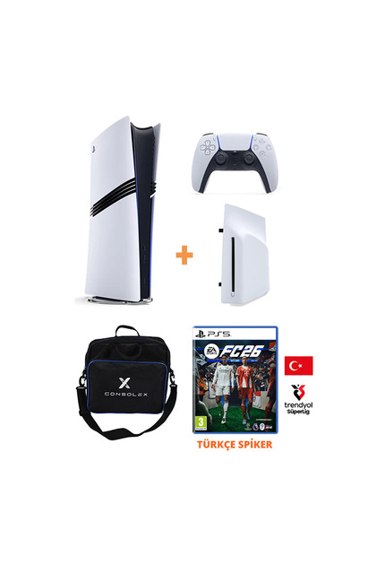 Sony PlayStation 5 Pro 2TB Konsol + Disk Driver + FC 26 Türkçe CD