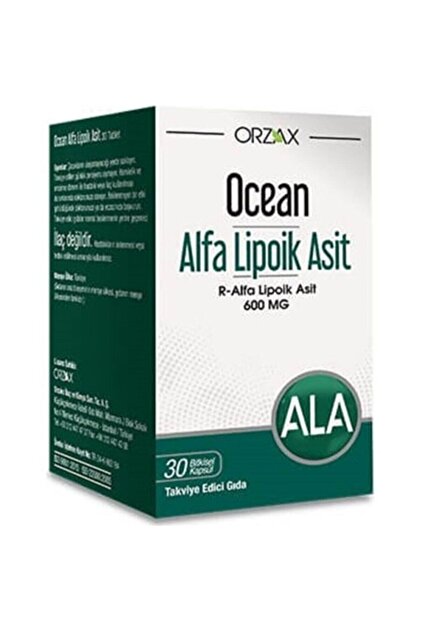Ocean Orzax Alfa Lipoik Asit 600 Mg 30 Tablet - Fiyatı, Yorumları
