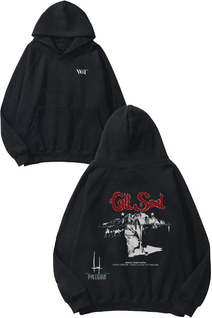 Call Soul Design Back Printed Black Hooded Sweatshirt