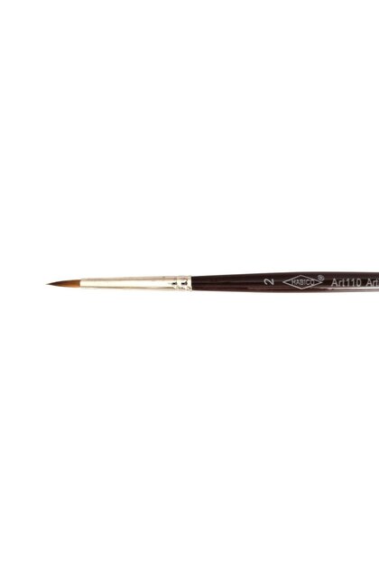 110 Sable Hair Watercolor and Acrylic Paint Brush, Gold, Miniature-No:2