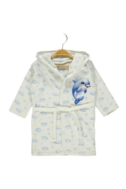 Drop Printed Towel Bathrobe Boys' Bathrobe