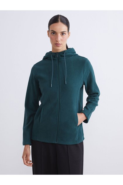 Vizyon New Season Hooded Fleece Women's Zippered Sweatshirt