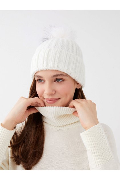 Peak New Season Pompon Detailed Women's Knitwear Beanie