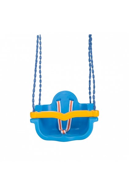 Leagan 2in1 Jumbo cu bara detasabila si lant cu protectie din plastic Blue