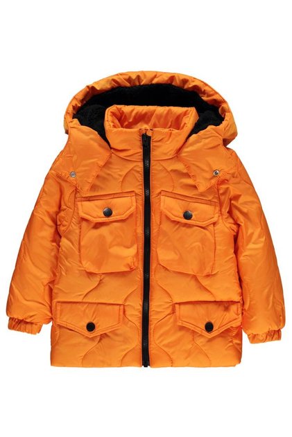 Patterned Coat with Pocket for 2-5 Years Old - Orange