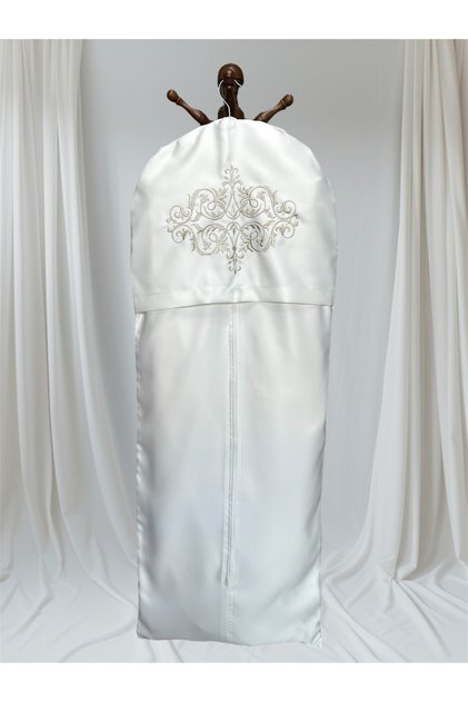 Damask Nakışlı Gamboç Abiye Elbise Gelinlik Nişan Söz Kıyafetleri İçin Çeyizlik 55x140 cm Kılıf