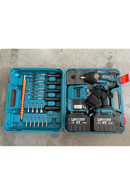 KİMMEER PLUS 21v Çift Akü Kömürsüz Darbeli Vidalama 800nm Somun